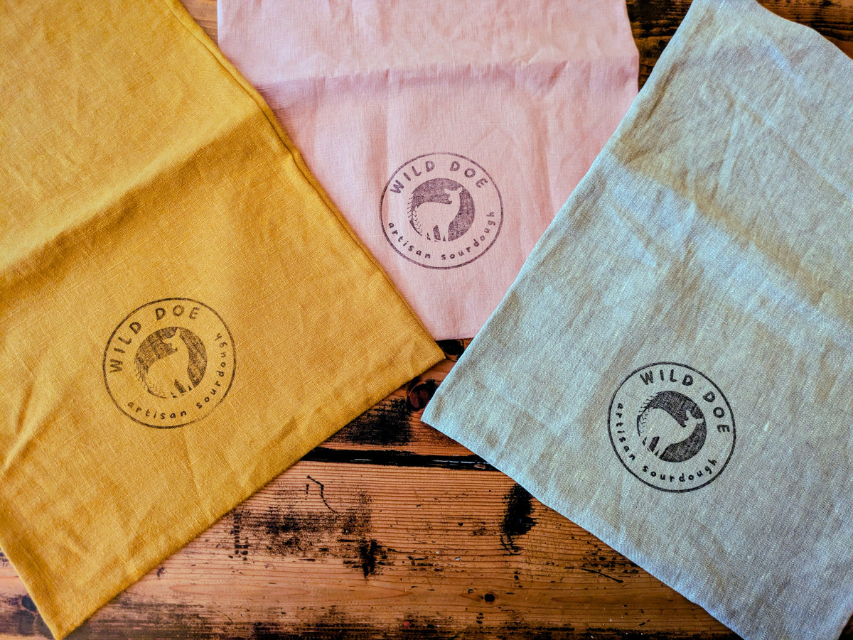 100% Linen Bread Storage Bags